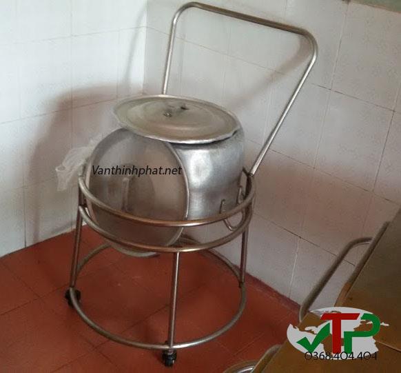 Xe đẩy nồi canh 100L